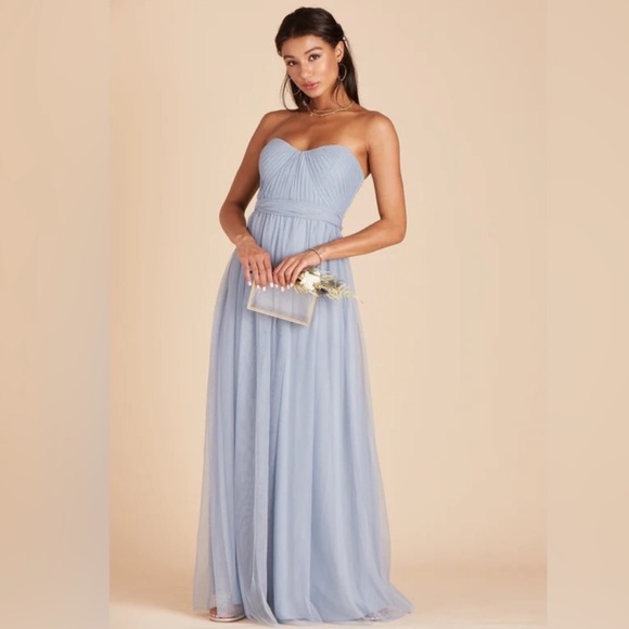 BIRDY GREY Christina Convertible Tulle Dress 
Dusty Blue sz SMALL - Picture 1 of 10